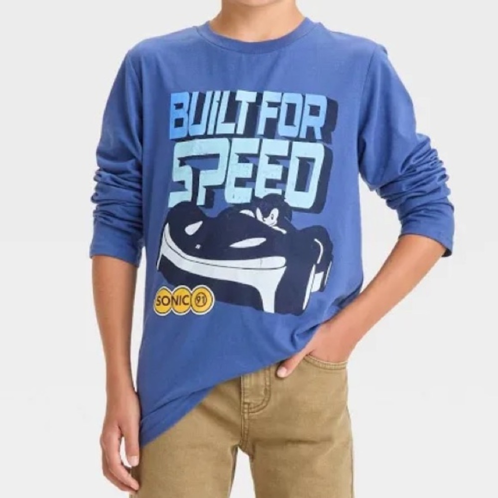 Sonic The Hedgehog Boys' Long Sleeve Graphic T-Shirt - XS